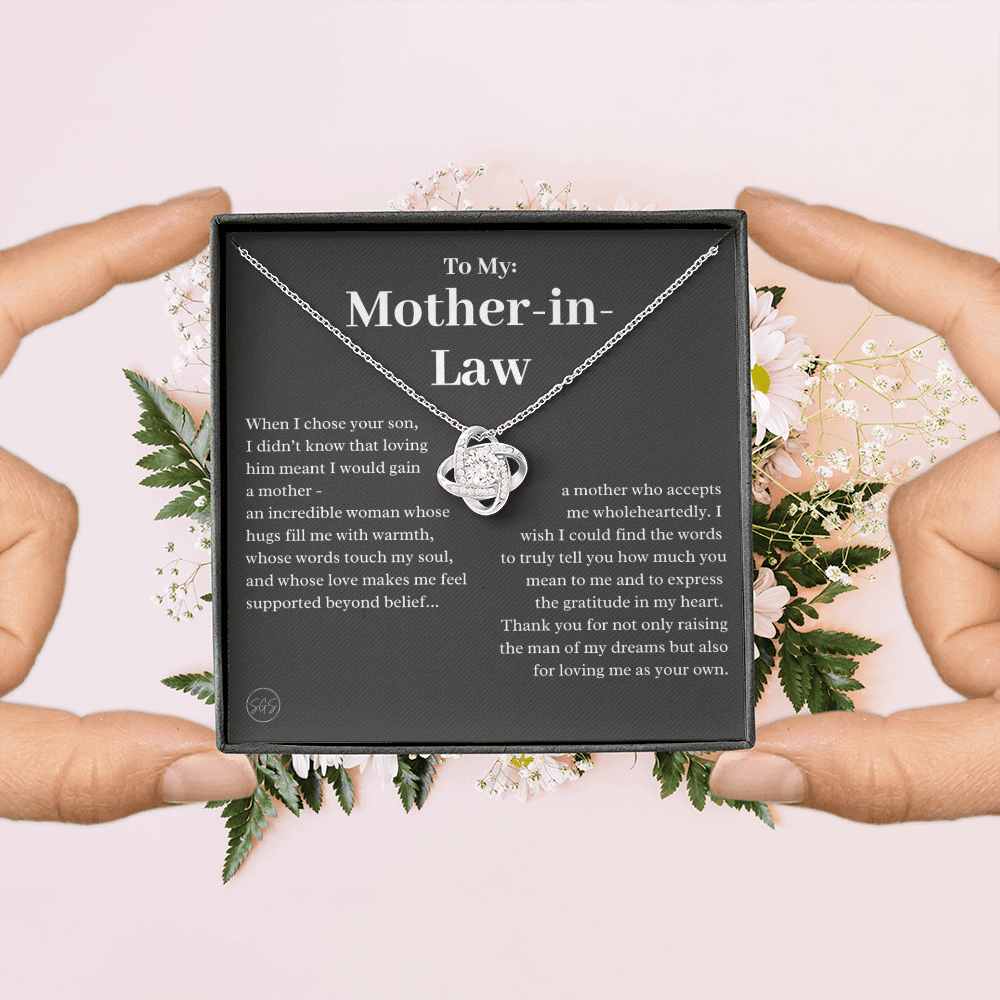 Personalized Knot Necklace for Your Mother-in-law | Mother's Day Gift, From Daughter-in-Law, Mother in Love MIL5k