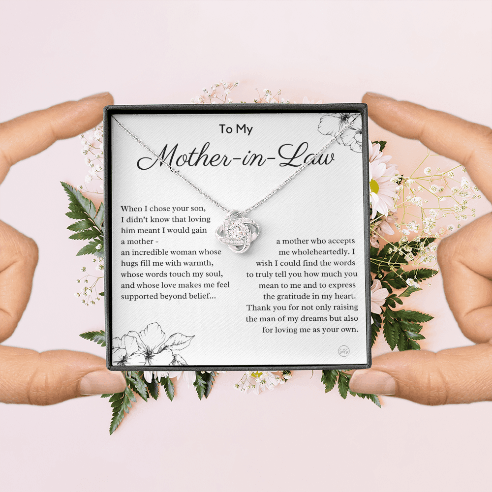 Personalized Knot Necklace for Your Mother-in-law | Mother's Day Gift, From Daughter-in-Law, Mother in Love MIL2k