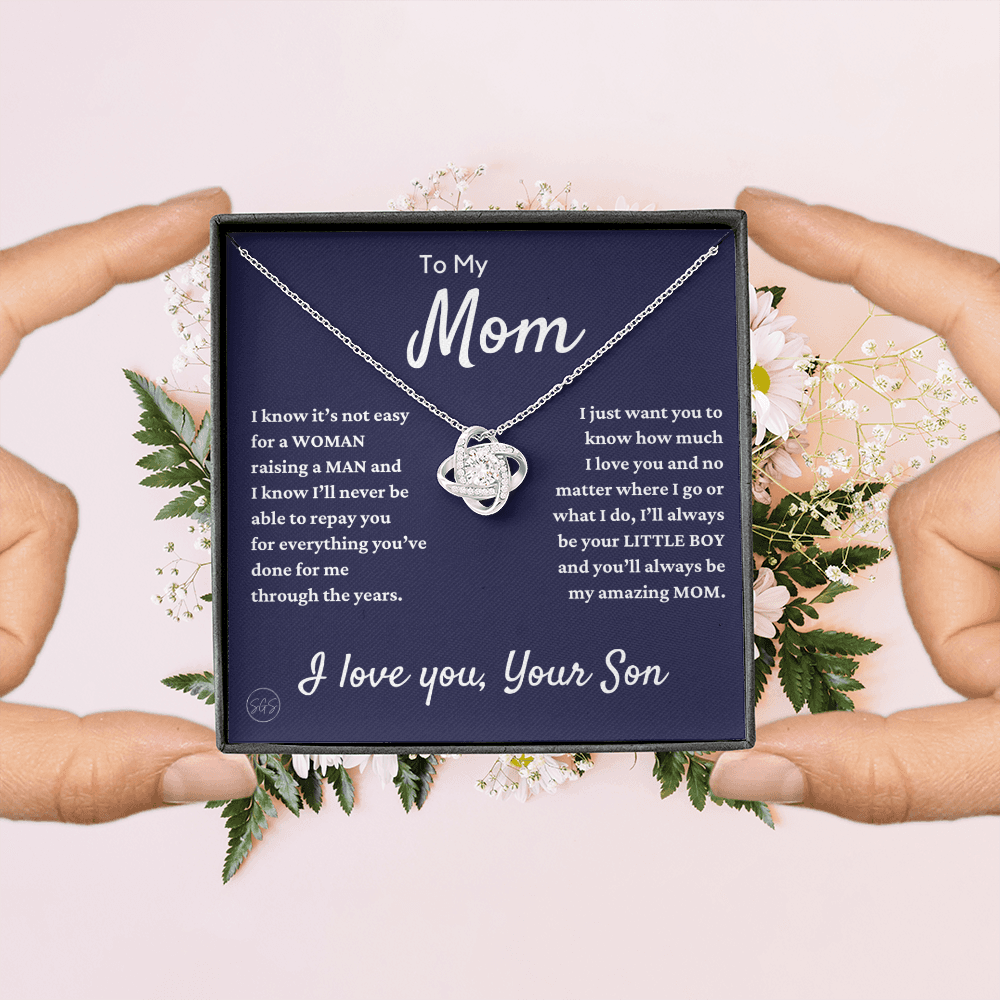 Mom - Loved Mother - Necklace | Gift for Mother From Son, Mother's Day Necklace, I'll Always Be Your Little Boy, Mom and Son