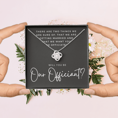 Wedding Officiant Proposal Gift | Will You Marry Us? Will You Be Our Officiant? For Friends, Best Friend Bestie Necklace Bridal Party 0131nK