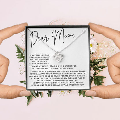 Dear Mom - Handwritten Letter To Mom | Mother's Day Gift, Necklace for Mom from Daughter, Gift for Mom from Son, Personalized for Her, White