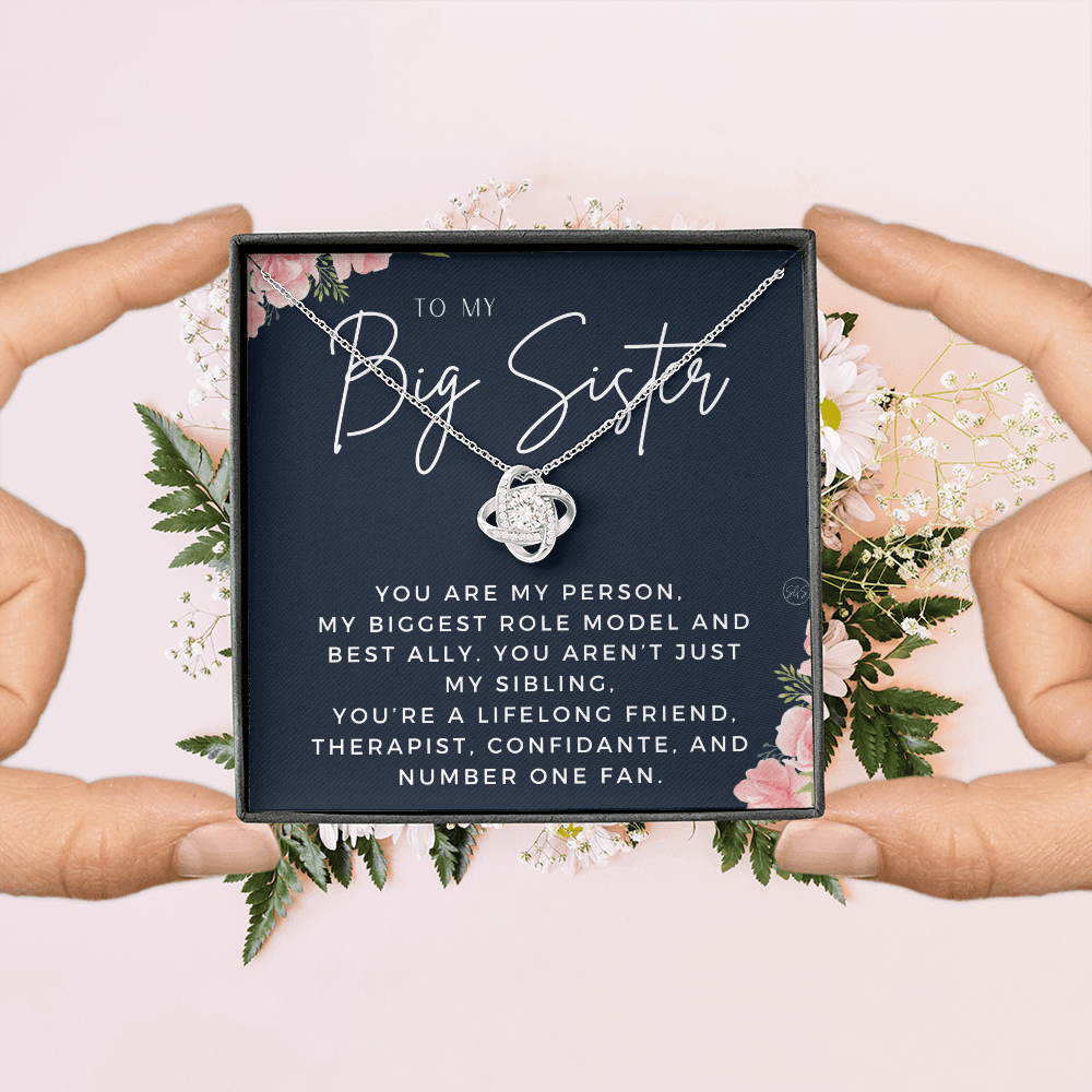 Big Sister Gift| Necklace for Older Sister, Christmas Idea, Birthday Present from Younger Sister, Best Big Sis, Heartfelt & Cute 1111bKA