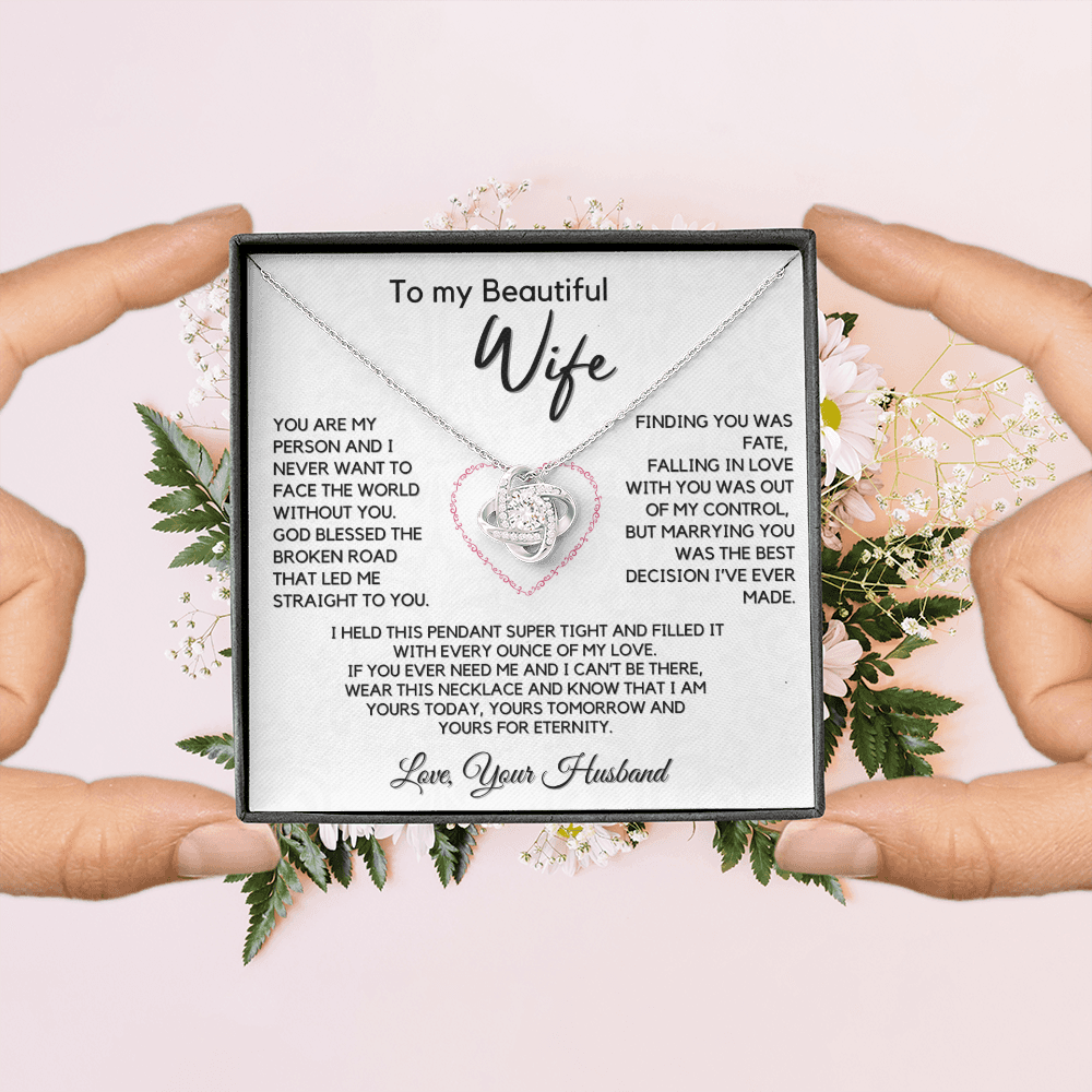 Romantic Gift for Wife - You Are My Person, Love Knot
