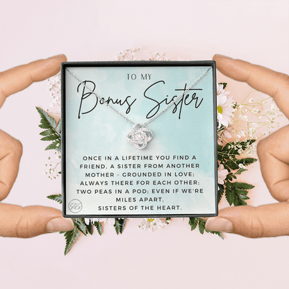 Bonus Sister Gift | Sister in Law Gift, Best Friend Necklace, Roommate, Step Sister, Christian, Birthday 25th, 16th, 30th, Christmas 1104eKA