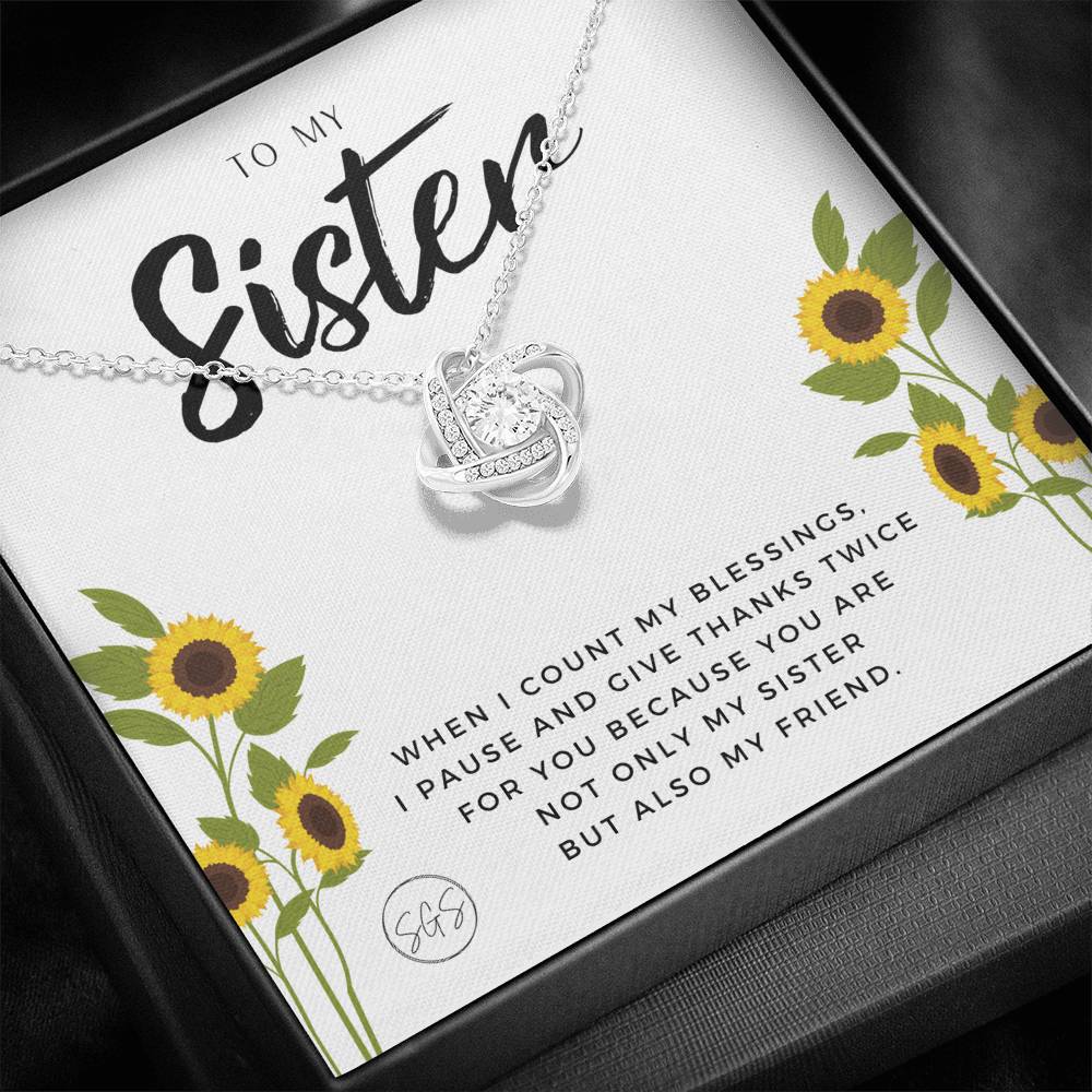 sister and friend 0707h Necklace Love Knot