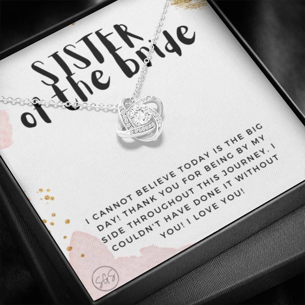 0625K sister of the bride Necklace Love Knot