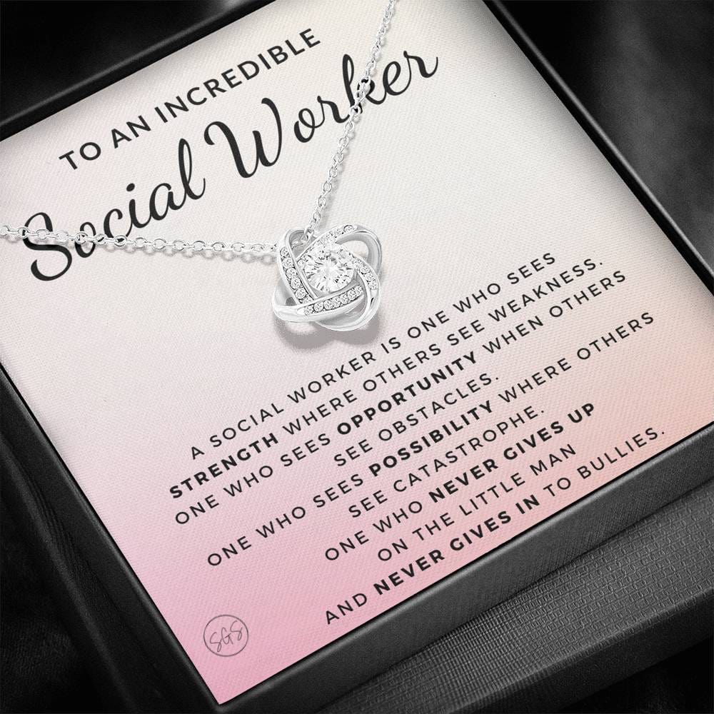 0922e social worker.png Necklace Love Knot
