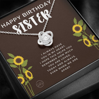 Sister Happy Bday 0707c Necklace Love Knot