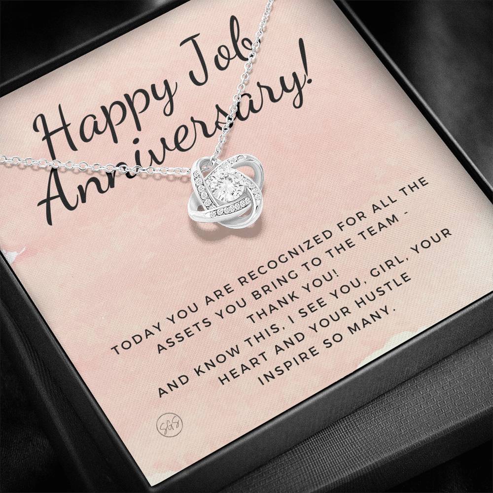 Job Anniversary 0707e Necklace Love Knot