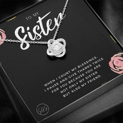 sister and friend 0707i Necklace Love Knot