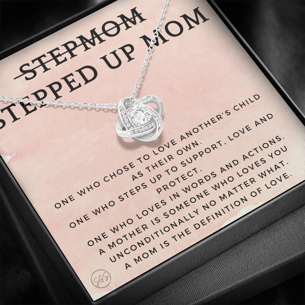 Stepped Up Mom | Stuff Gina Says, Gift for Stepmom, Bonus Mom, Foster, Adopted Mother, Grandma, Second Mama, From Step Daughter Son, Christmas Birthday 1026d