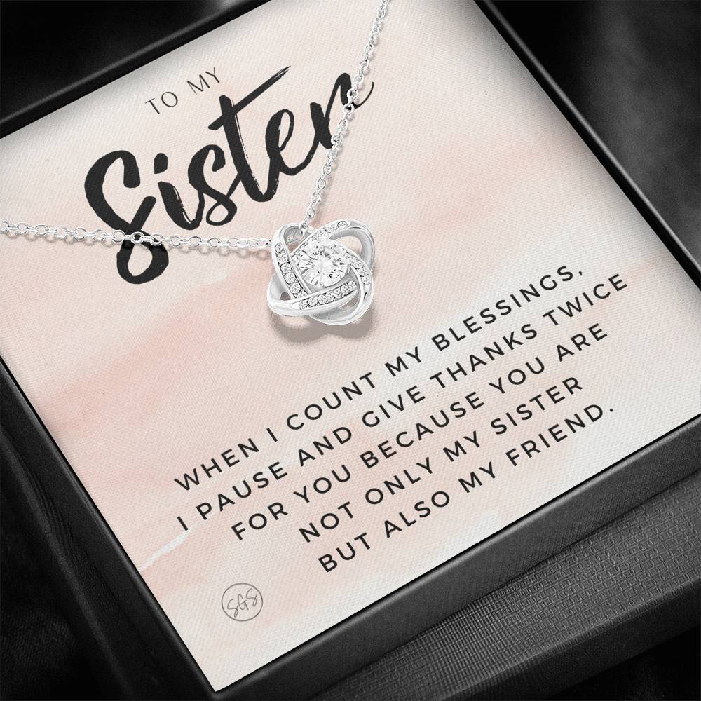 sister and friend 0707g Necklace Love Knot