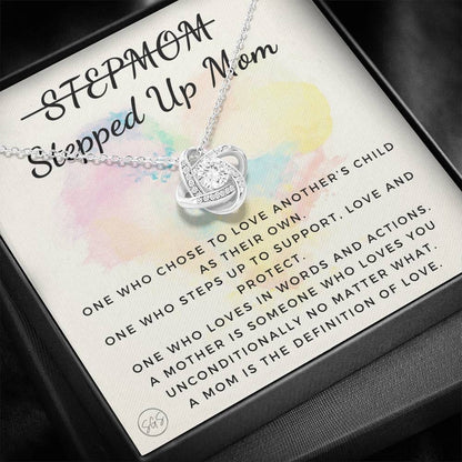 Stepped Up Mom | Stuff Gina Says, Gift for Stepmom, Bonus Mom, Foster, Adopted Mother, Grandma, Second Mama, From Step Daughter Son, Christmas Birthday 1026e