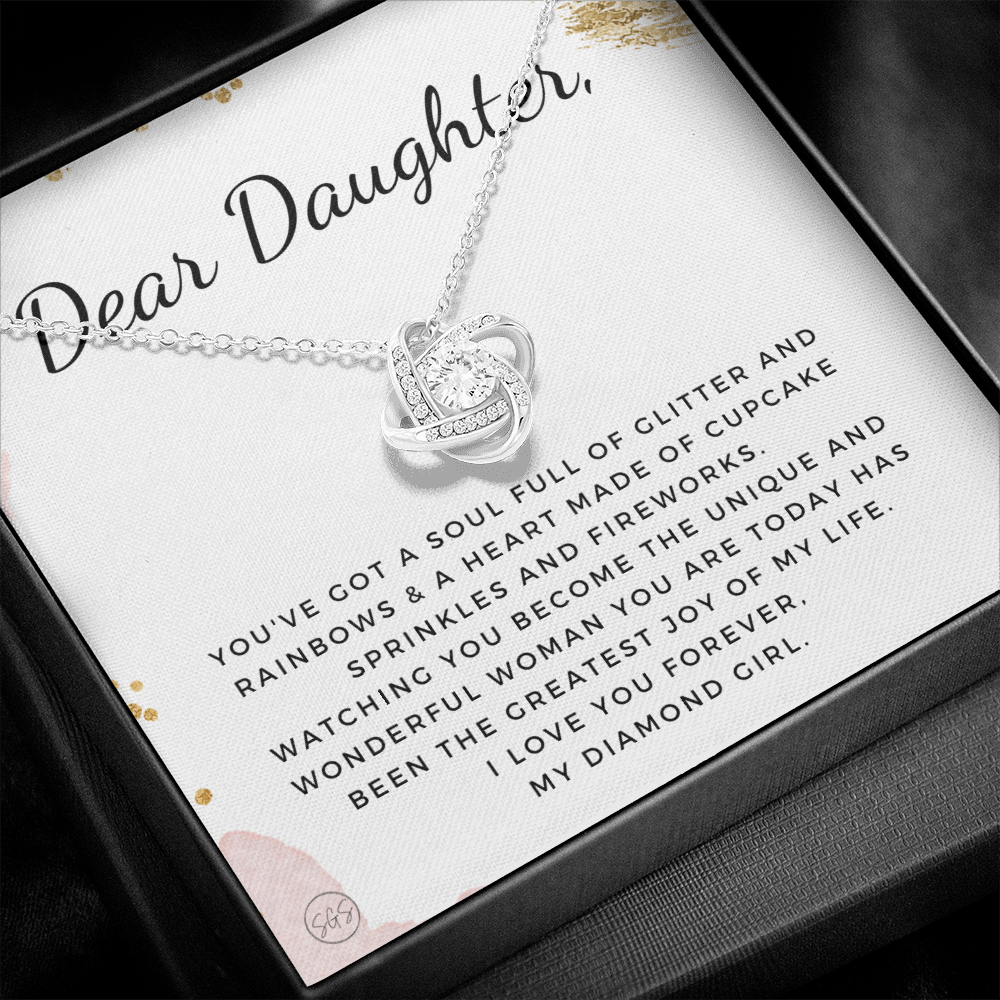 1129db Necklace Love Knot