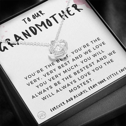 0928 Grandmother From Kids Necklace Love Knot