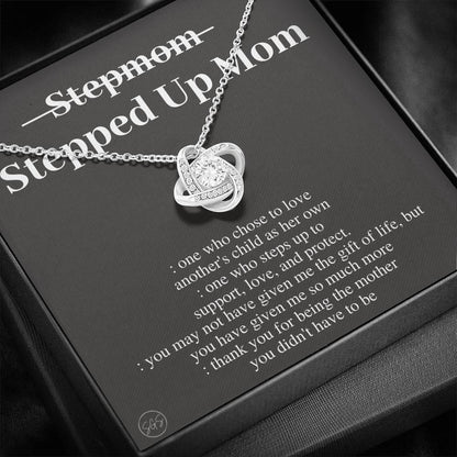 Stepped Up Mom | Gift for Stepmom, Bonus Mom, Stepmother, Mother's Day Present, Grandma, Second Mama, From Step Daughter Son, Christmas, Birthday, Foster 1105dK