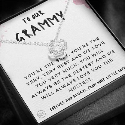 0928 To Grammy from Kids Necklace Love Knot