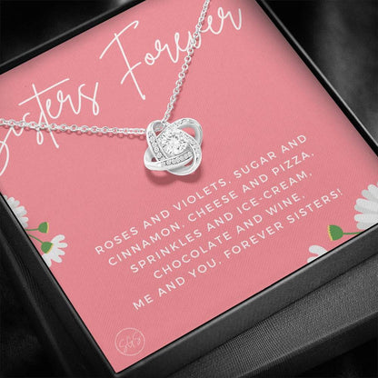 Sisters Forever 0705D Necklace Love Knot