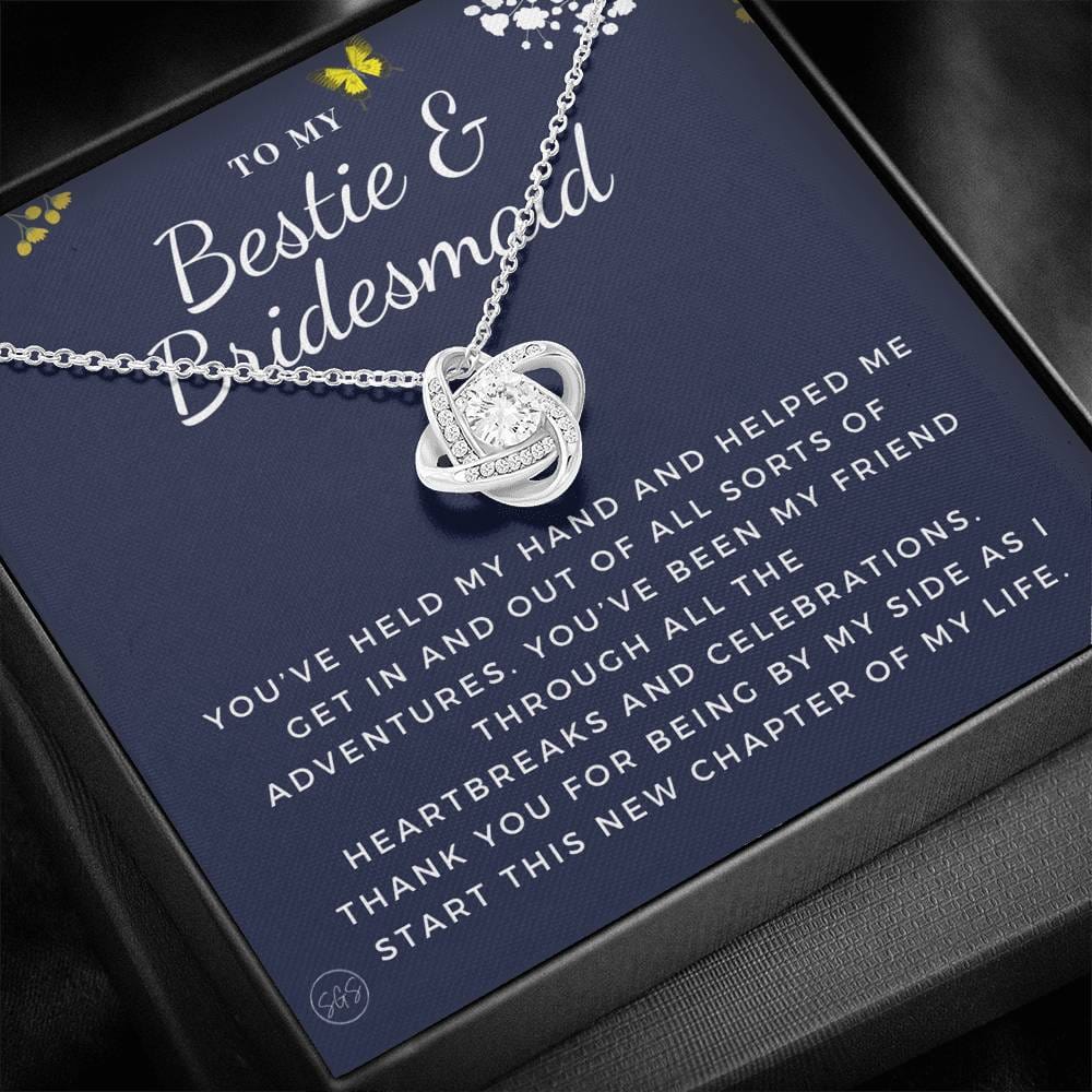 Bestie Bridesmaid 0712c Necklace Love Knot