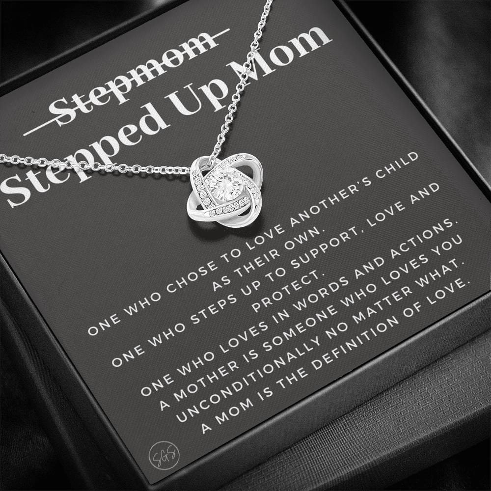 Stepped Up Mom | Gift for Stepmom, Bonus Mom, Stepmother, Mother's Day Present, Grandma, Second Mama, From Step Daughter Son, Christmas, Birthday, Foster 1105cK