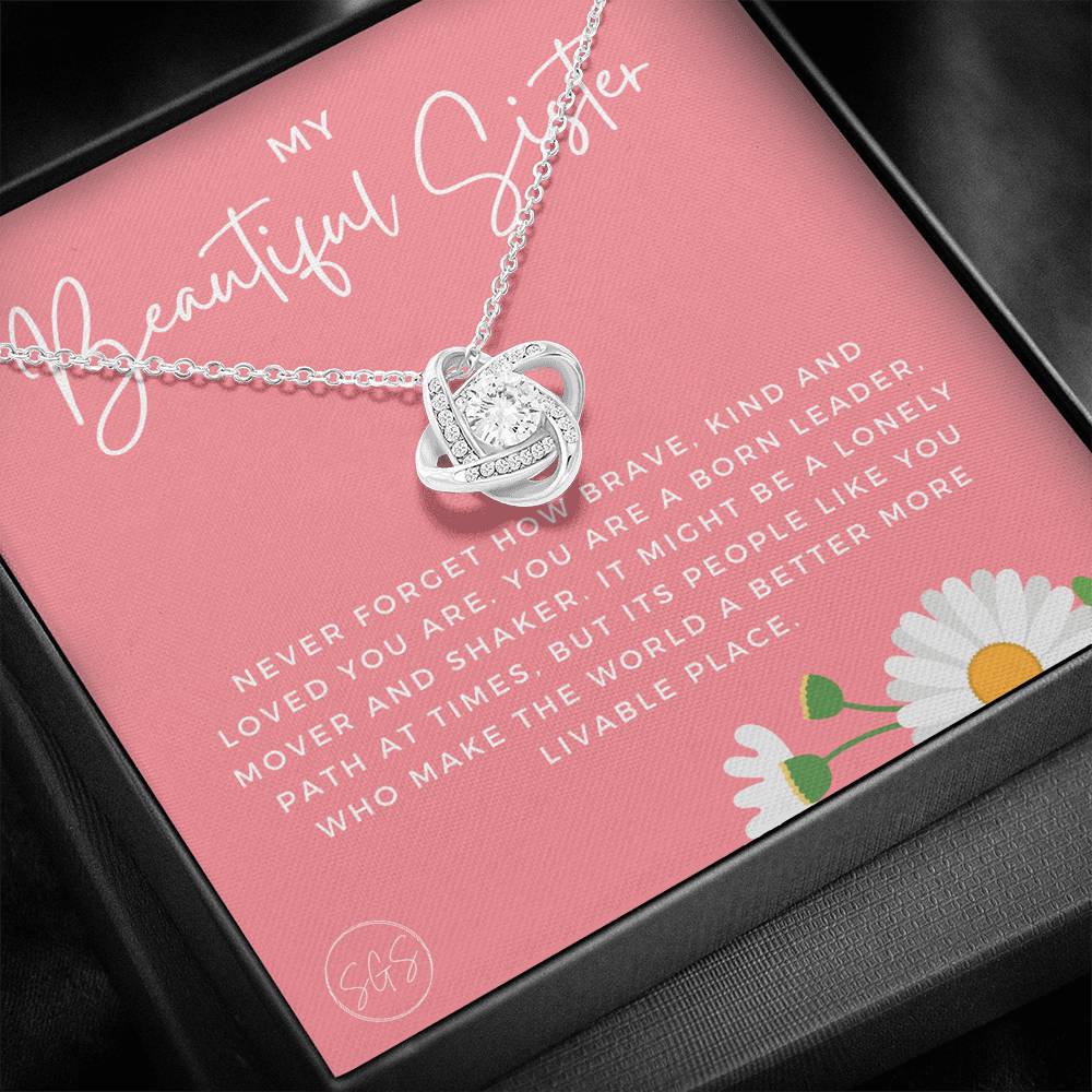 Beautiful Sister 0706N Necklace Love Knot