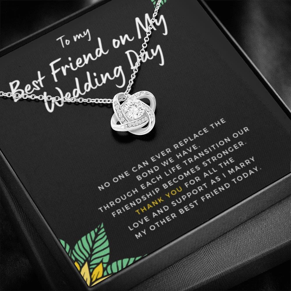 BestFriendonMyWeddingDay Necklace Love Knot