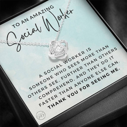0922d social worker.png Necklace Love Knot
