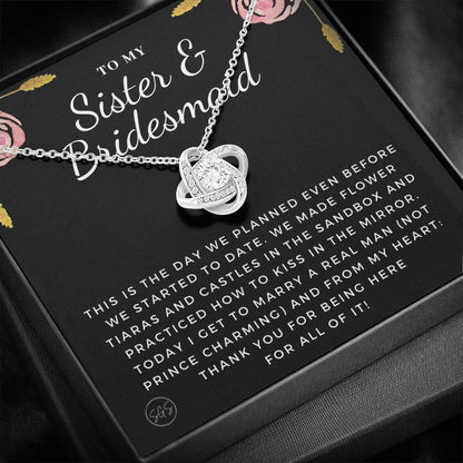 Sister Bridesmaid 0712j Necklace Love Knot