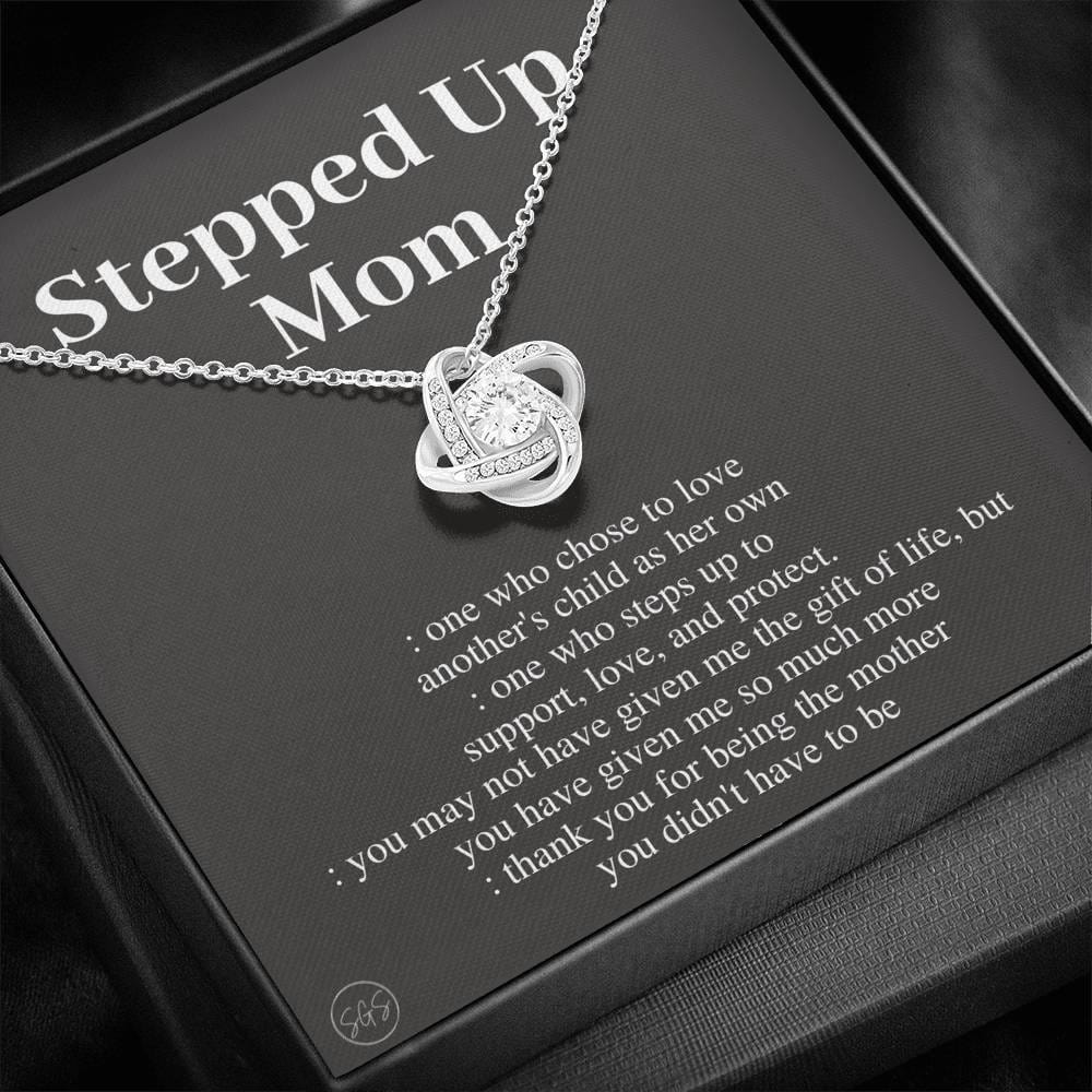 Stepped Up Mom | Gift for Stepmom, Bonus Mom, Stepmother, Mother's Day Present, Grandma, Second Mama, From Step Daughter Son, Christmas, Birthday, Foster 1105aK