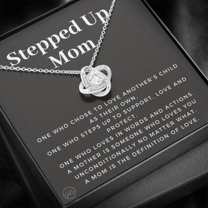 Stepped Up Mom | Gift for Stepmom, Bonus Mom, Stepmother, Mother's Day Present, Grandma, Second Mama, From Step Daughter Son, Christmas, Birthday, Foster 1105bK