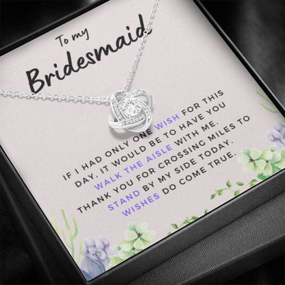 BridesmaidWishesDoComeTrue Necklace Love Knot