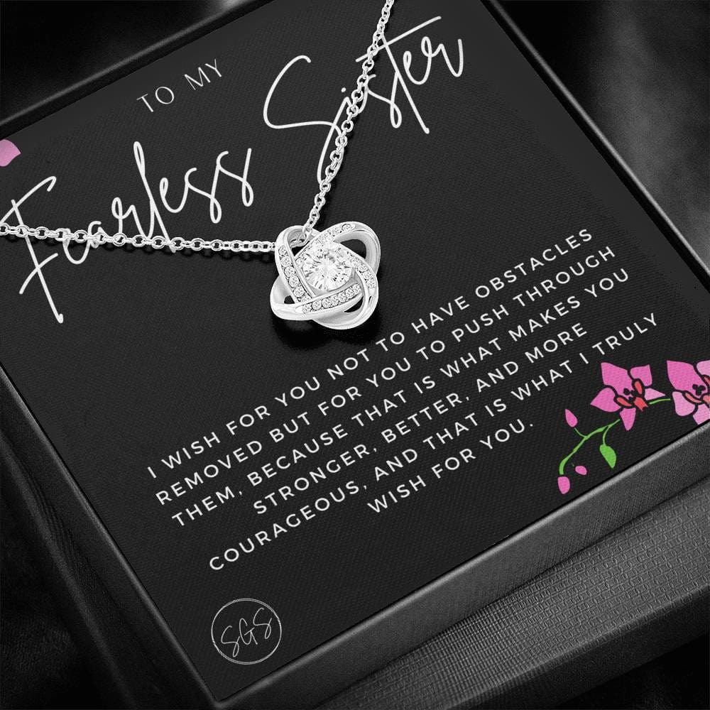 Fearless Sister 0705B Necklace Love Knot