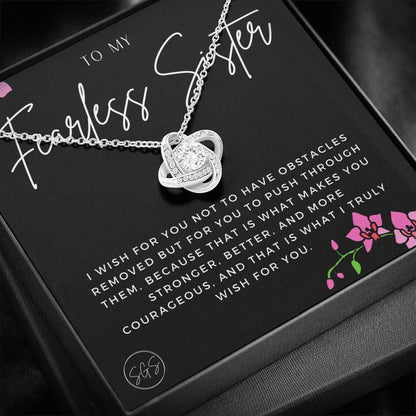 Fearless Sister 0705B Necklace Love Knot