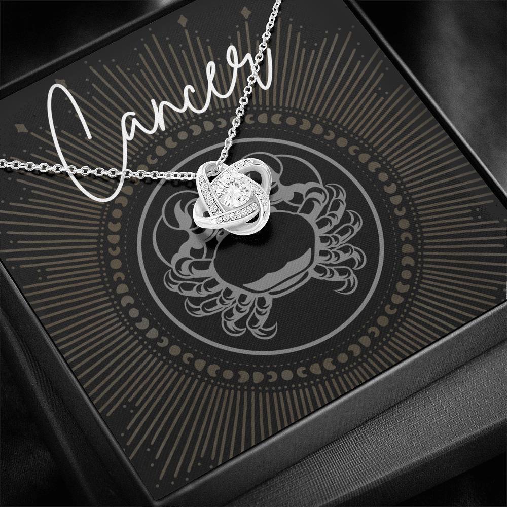 cancer Necklace Love Knot
