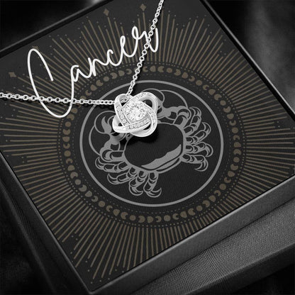 cancer Necklace Love Knot