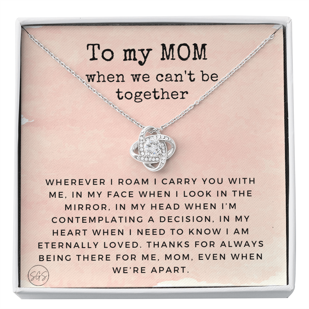 Long Distance Mom Gift | Stuff Gina Says, Mother & Daughter Necklace, Moving Out of State, Christmas Birthday, I Miss You Mama, Going Away, Family LDR 0921dK