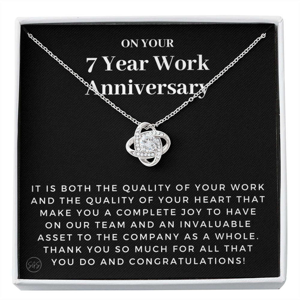 7 Year Job Anniversary Gift | Thank You Gift from Boss, Employee Work Appreciation, Co-Worker, Congrats, Years of Service AN07K