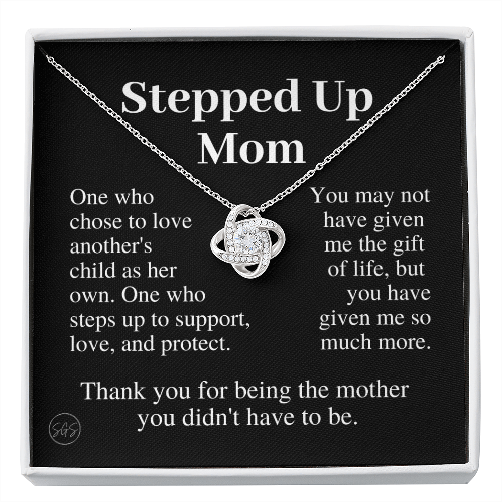 Stepped Up Mom | Gift for Stepmom, Bonus Mom, Stepmother, Grandma, Second Mama, From Step Daughter Son, Mother's Day, Birthday, Foster 125gK