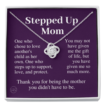 Stepped Up Mom | Gift for Stepmom, Bonus Mom, Stepmother, Grandma, Second Mama, From Step Daughter Son, Mother's Day, Birthday, Foster 125iK