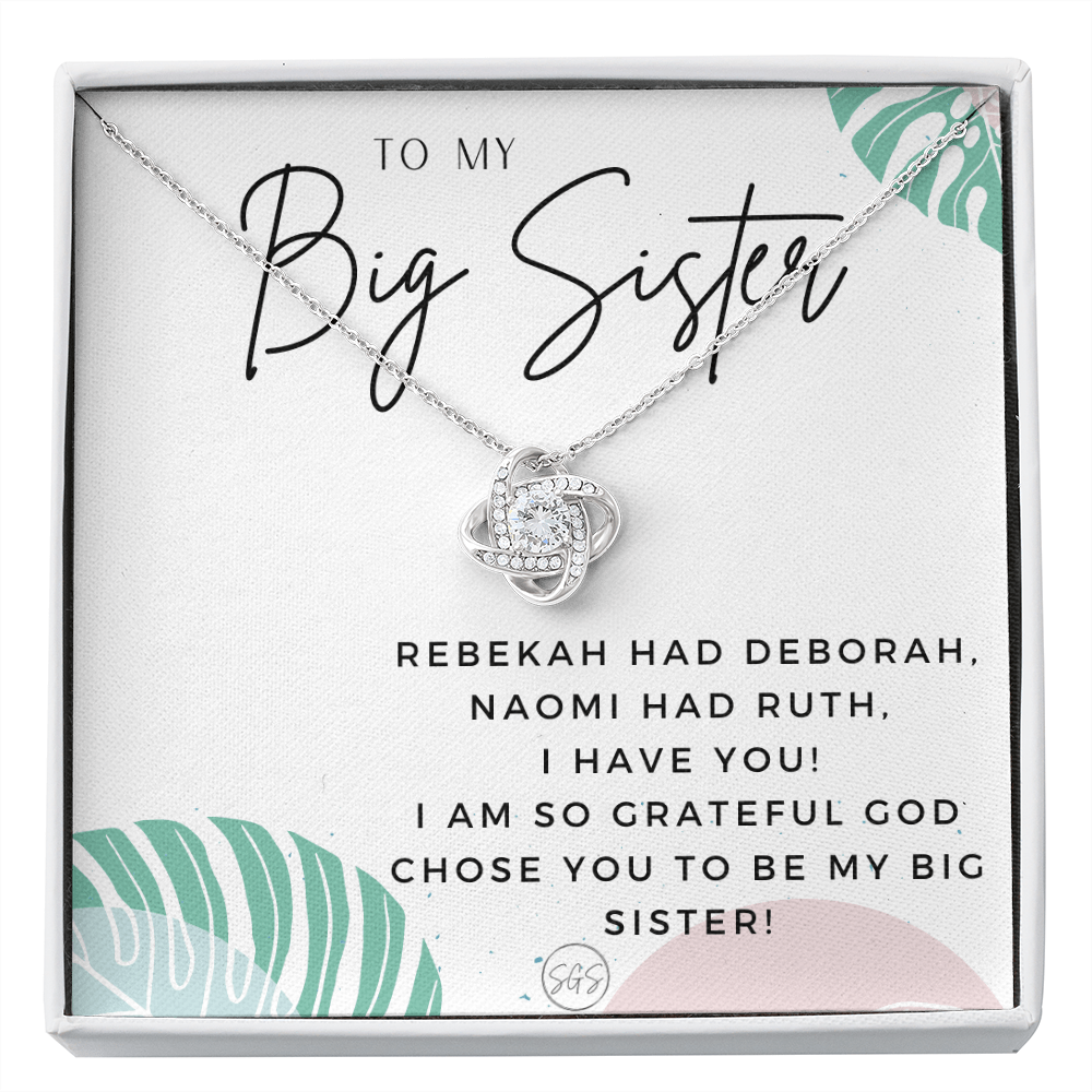 Big Sister Gift| Necklace for Older Sister, Christmas Idea, Birthday Present from Younger Sister, Best Big Sis, Heartfelt & Cute 1111hcKA