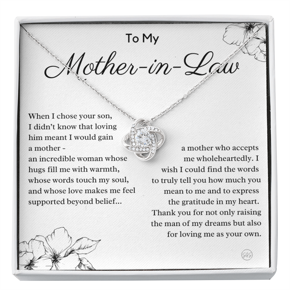 Personalized Knot Necklace for Your Mother-in-law | Mother's Day Gift, From Daughter-in-Law, Mother in Love MIL2k