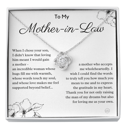 Personalized Knot Necklace for Your Mother-in-law | Mother's Day Gift, From Daughter-in-Law, Mother in Love MIL2k