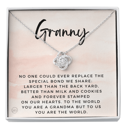 Gift for Granny | Grandmother Nickname, Grandma, Mother's Day Necklace, Birthday, Get Well, Missing You, Granny Definition, Christmas, From Family Grandkids  Granddaughter Grandson 1118aK
