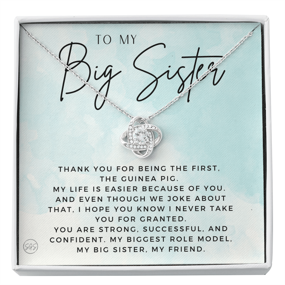 Big Sister Gift| Necklace for Older Sister, Christmas Idea, Birthday Present from Younger Sister, Best Big Sis, Heartfelt & Cute 1111iKA