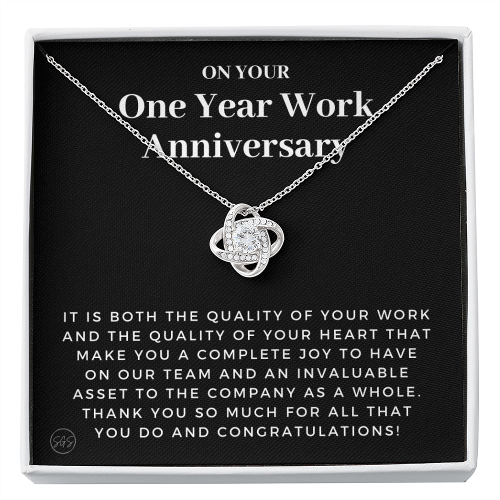 1 Year Job Anniversary Gift | Thank You Gift from Boss, Employee Work Appreciation, Co-Worker, Congrats, Years of Service AN01K