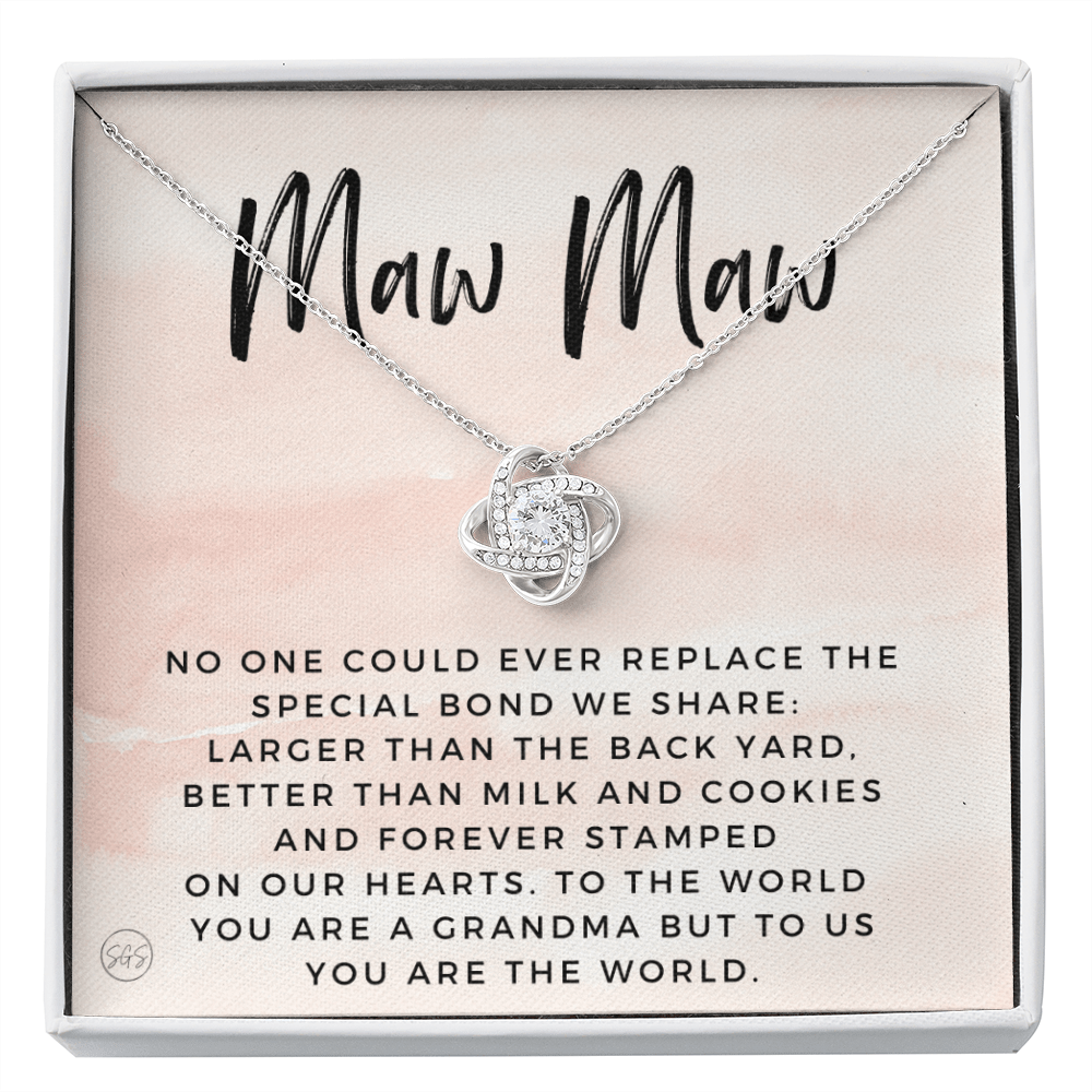 Gift for Maw Maw | Grandmother Nickname, Grandma, Mother's Day Necklace, Birthday, Get Well, Missing You, Maw Maw Definition, Christmas, From Family Grandkids  Granddaughter Grandson 1118aK