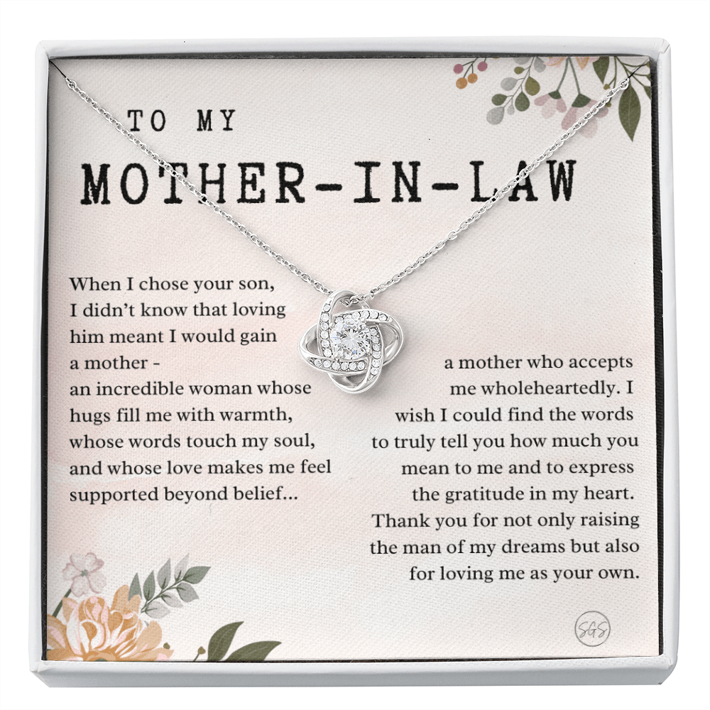 Personalized Knot Necklace for Your Mother-in-law | Mother's Day Gift, From Daughter-in-Law, Mother in Love MIL7k