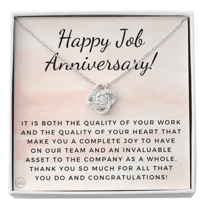 Happy Job Anniv. - Gift from Boss, Hustle, Congrats, Thank You Gift, Employee Appreciation, Work Anniversary, Small Business Gifts, Years of Service Pink C