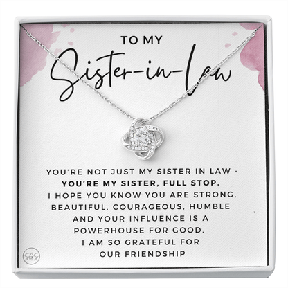 Sister-in-Law Gifts | Husband's Sister, Wife's Sister, Christmas Gift for Sister in Law, Birthday, Wedding, Future Sister Necklace 1103bKA