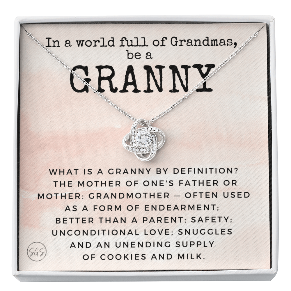 Gift for Granny | Grandmother Nickname, Grandma, Mother's Day Necklace, Birthday, Get Well, Missing You, Granny Definition, Christmas, From Family Grandkids  Granddaughter Grandson 1118cK